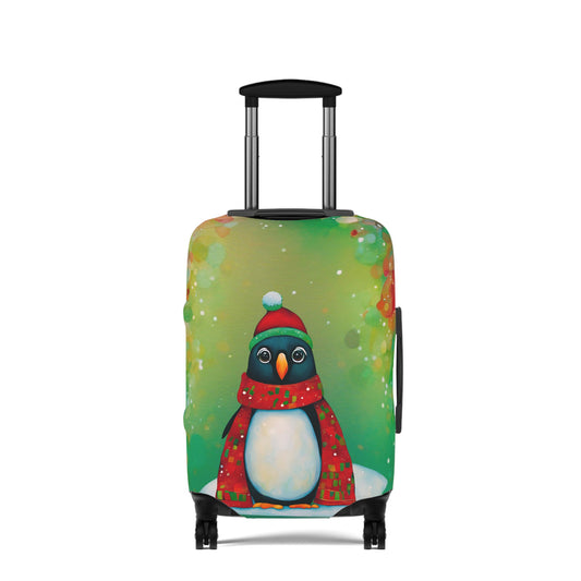 Christmas Penguin Luggage Cover