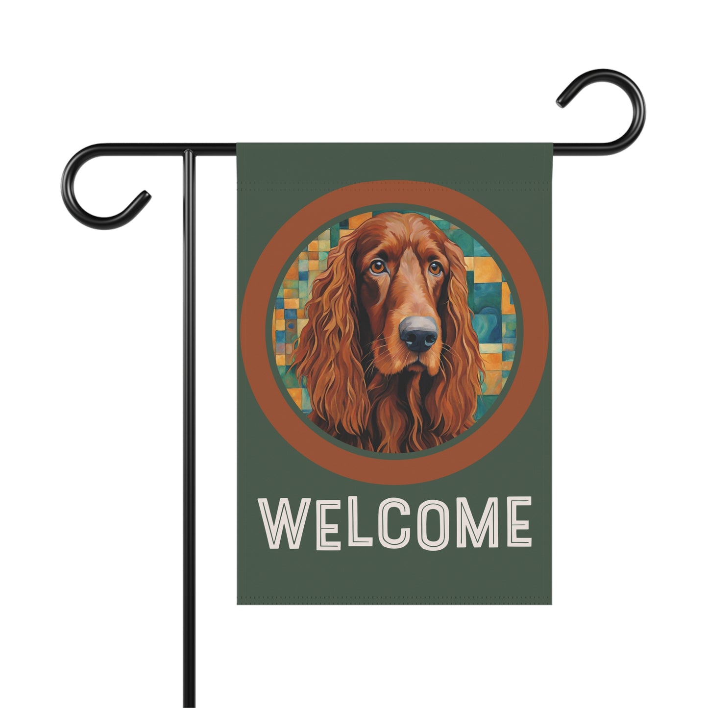 Irish Setter Welcome 2-Sided Garden & House Flag/Banner