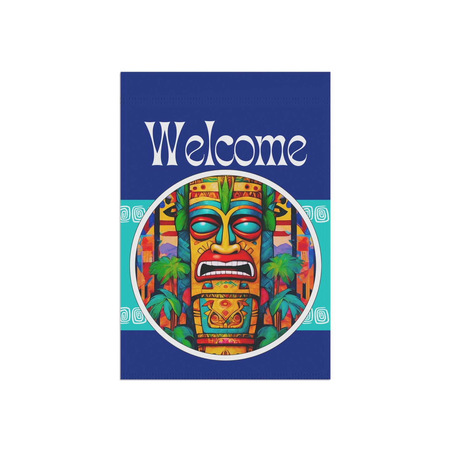 Tiki Steve Welcome 2-Sided Garden & House Flag/Banner