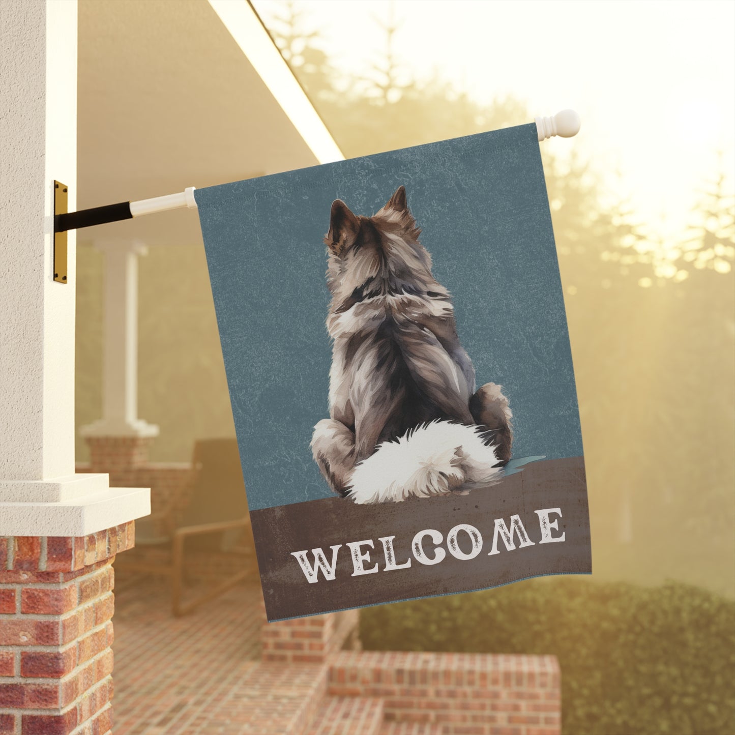 Siberian Husky Welcome 2-Sided Garden & House Flag/Banner