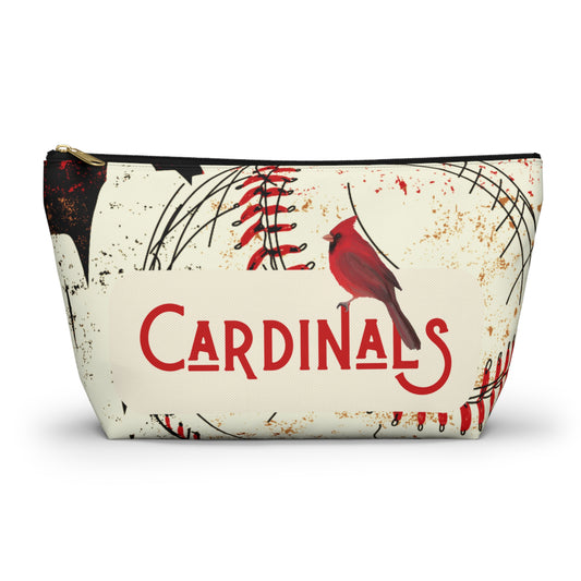 Cardinals Baseball Grunge Accessory Pouch w T-bottom