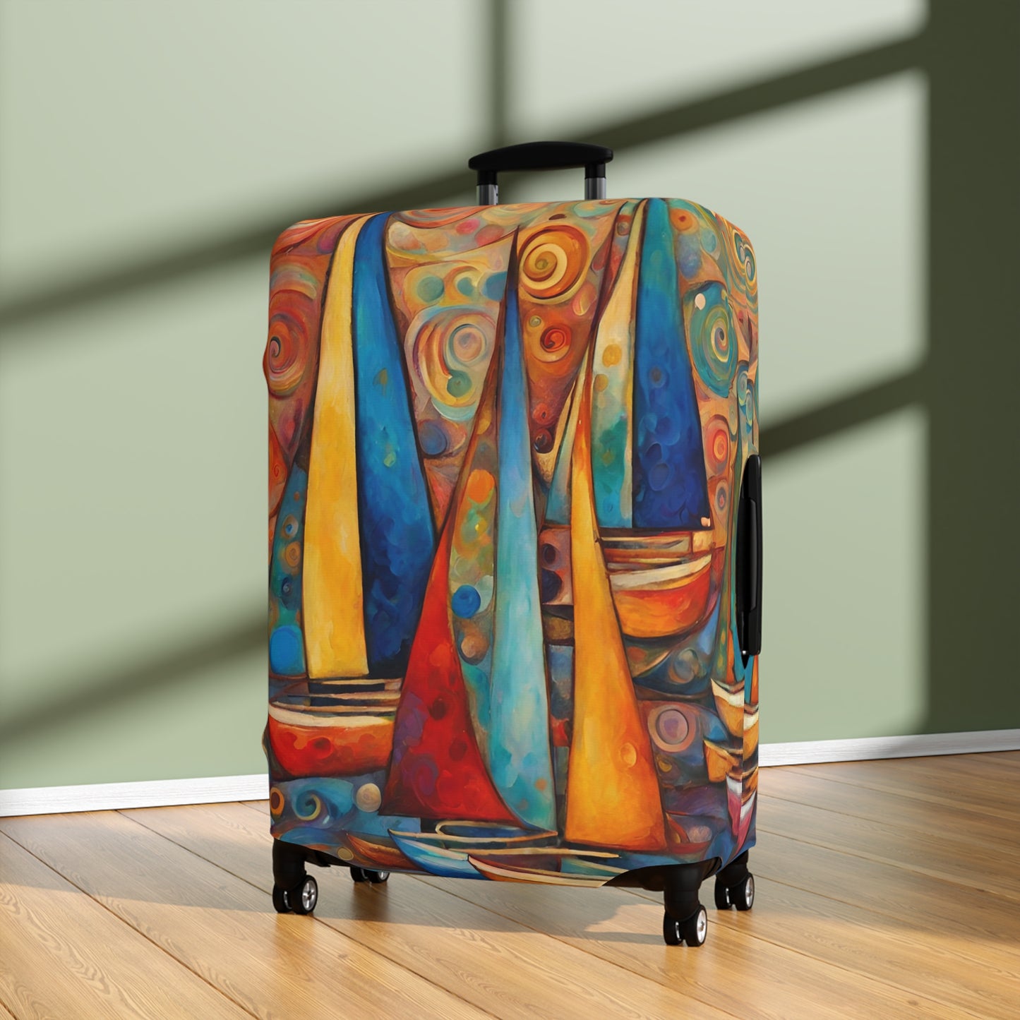 Colorful Sailboats Luggage Cover