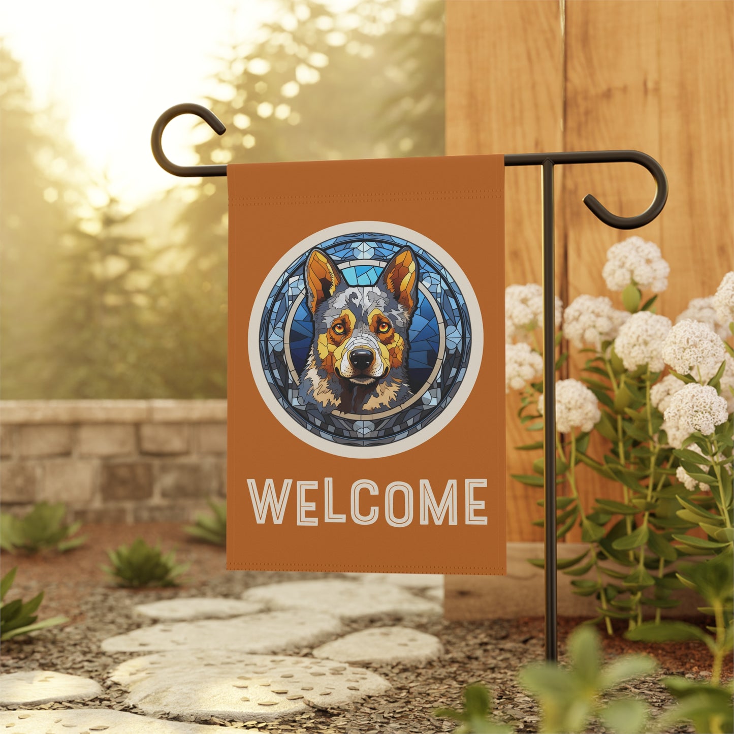 Australian Cattle Dog Welcome 2-Sided Garden & House Flag/Banner