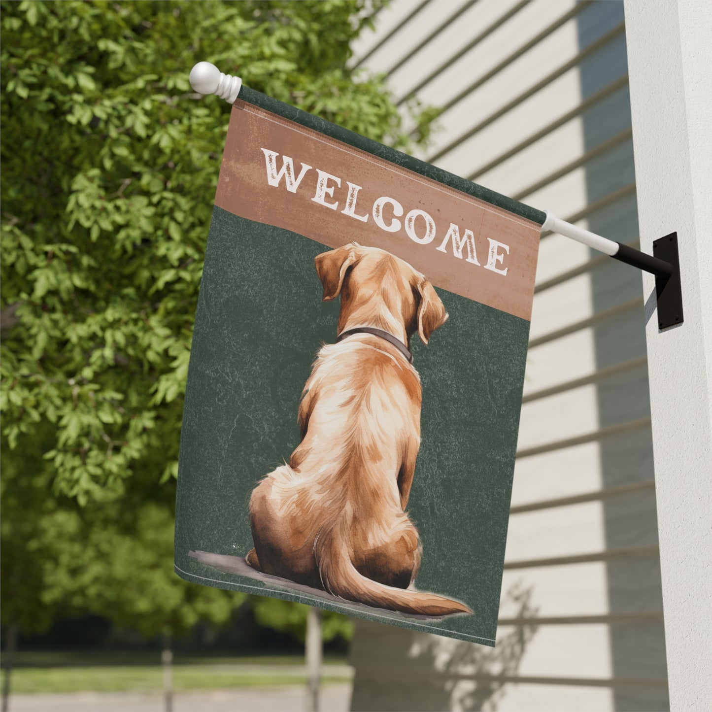 Labrador Welcome 2-Sided Garden & House Flag/Banner