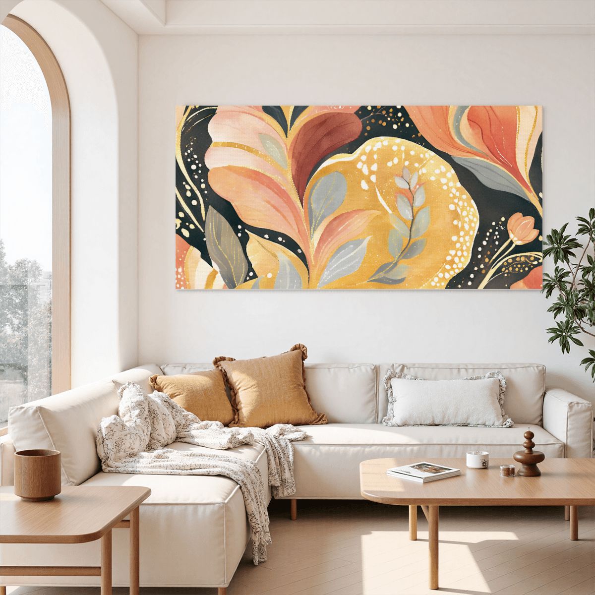 60" x 30" Printed Canvas Fabric Wall Art - No Frame (Made in USA)