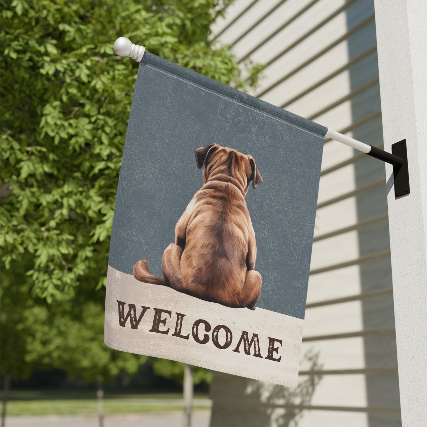 Pug Welcome 2-Sided Garden & House Flag/Banner