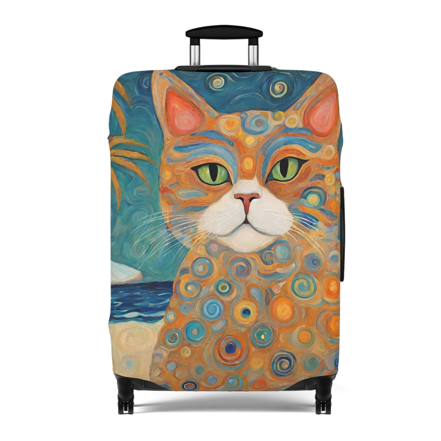 Beach Travel Cat Luggage Cover