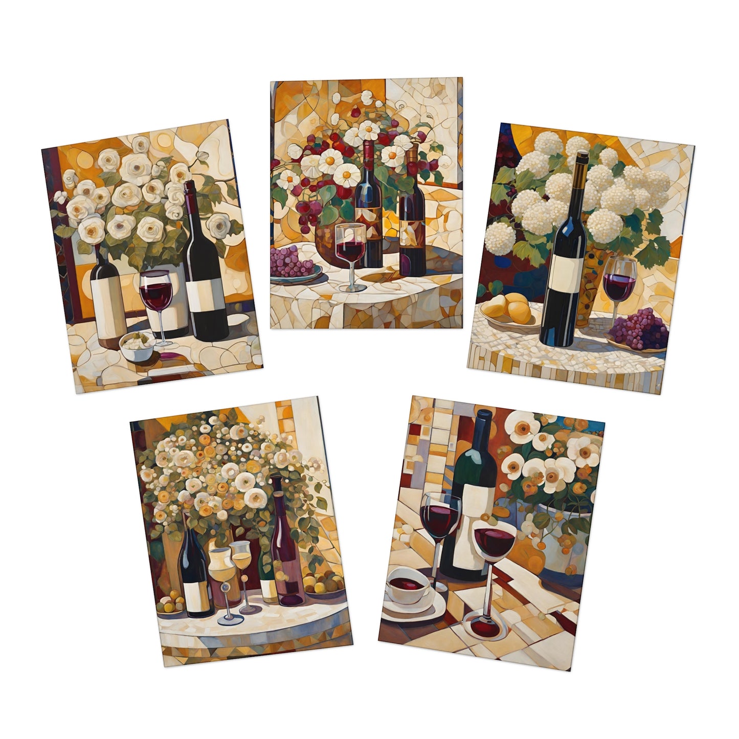 Congratulations Wine  Greeting Cards (5-Pack)