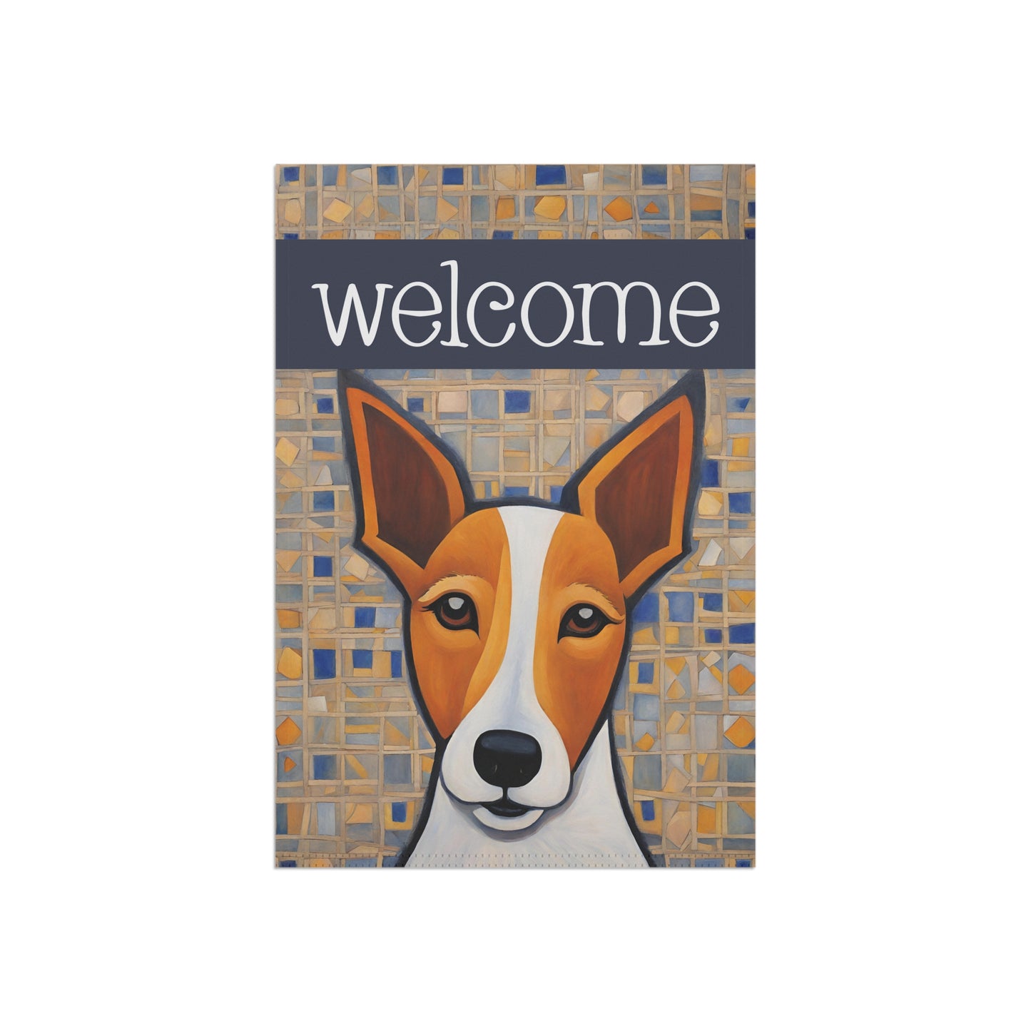 Derby the Dog Welcome 2-Sided Garden & House Flag/Banner