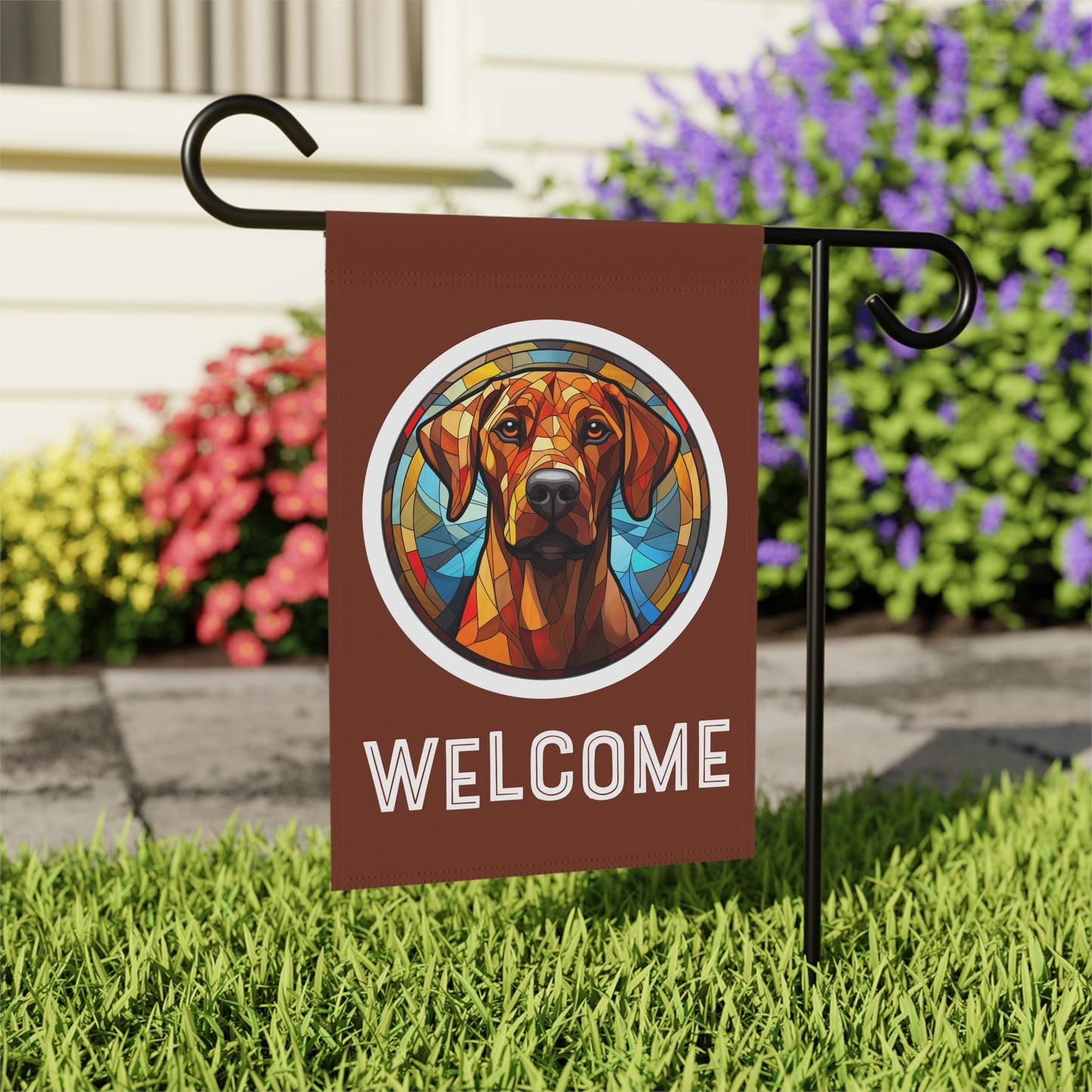 Rhodesian Ridgeback Welcome 2-Sided Garden & House Flag/Banner