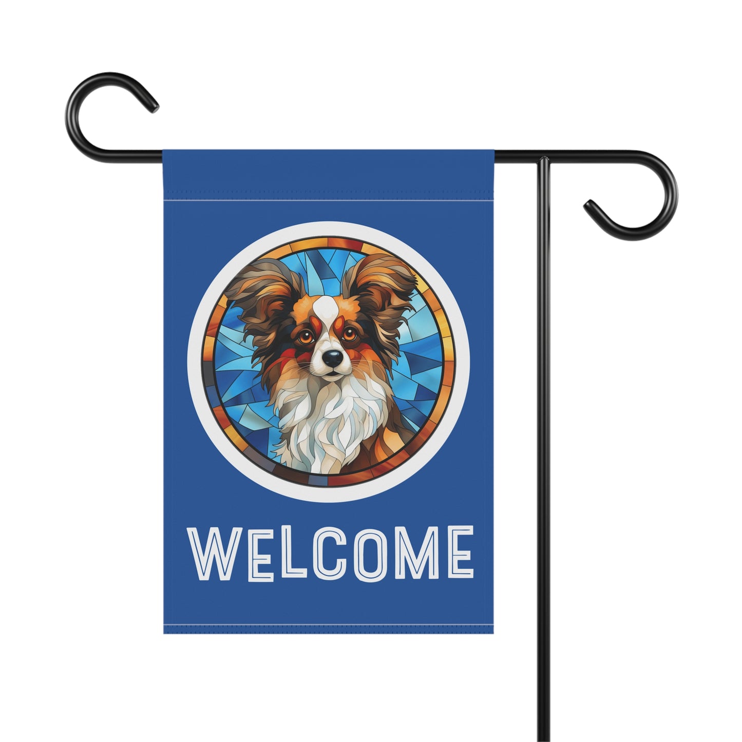 Papillon Welcome 2-Sided Garden & House Flag/Banner