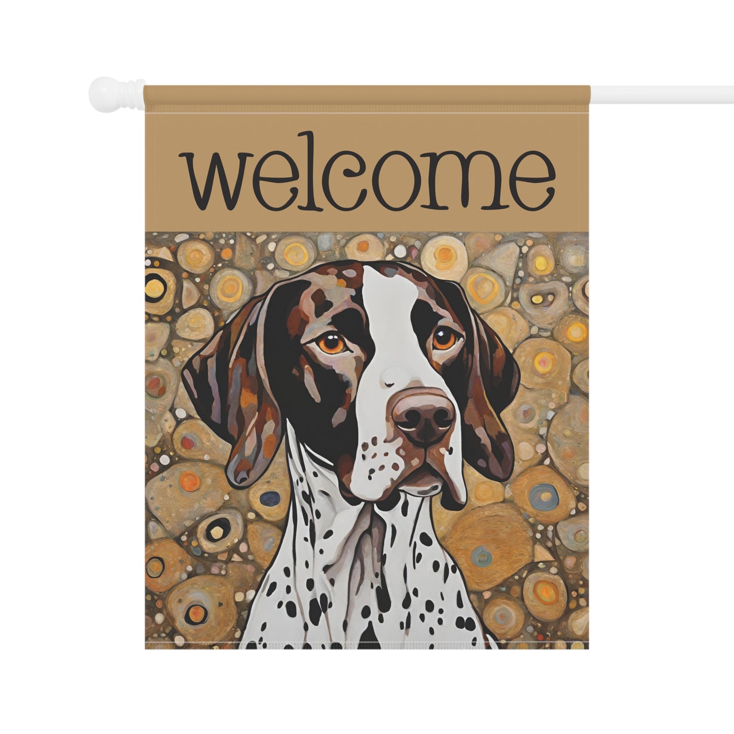 Pointer Welcome 2-Sided Garden & House Flag/Banner