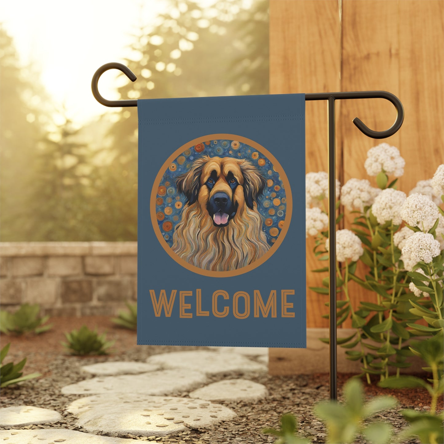 Leonberger Welcome 2-Sided Garden & House Flag/Banner