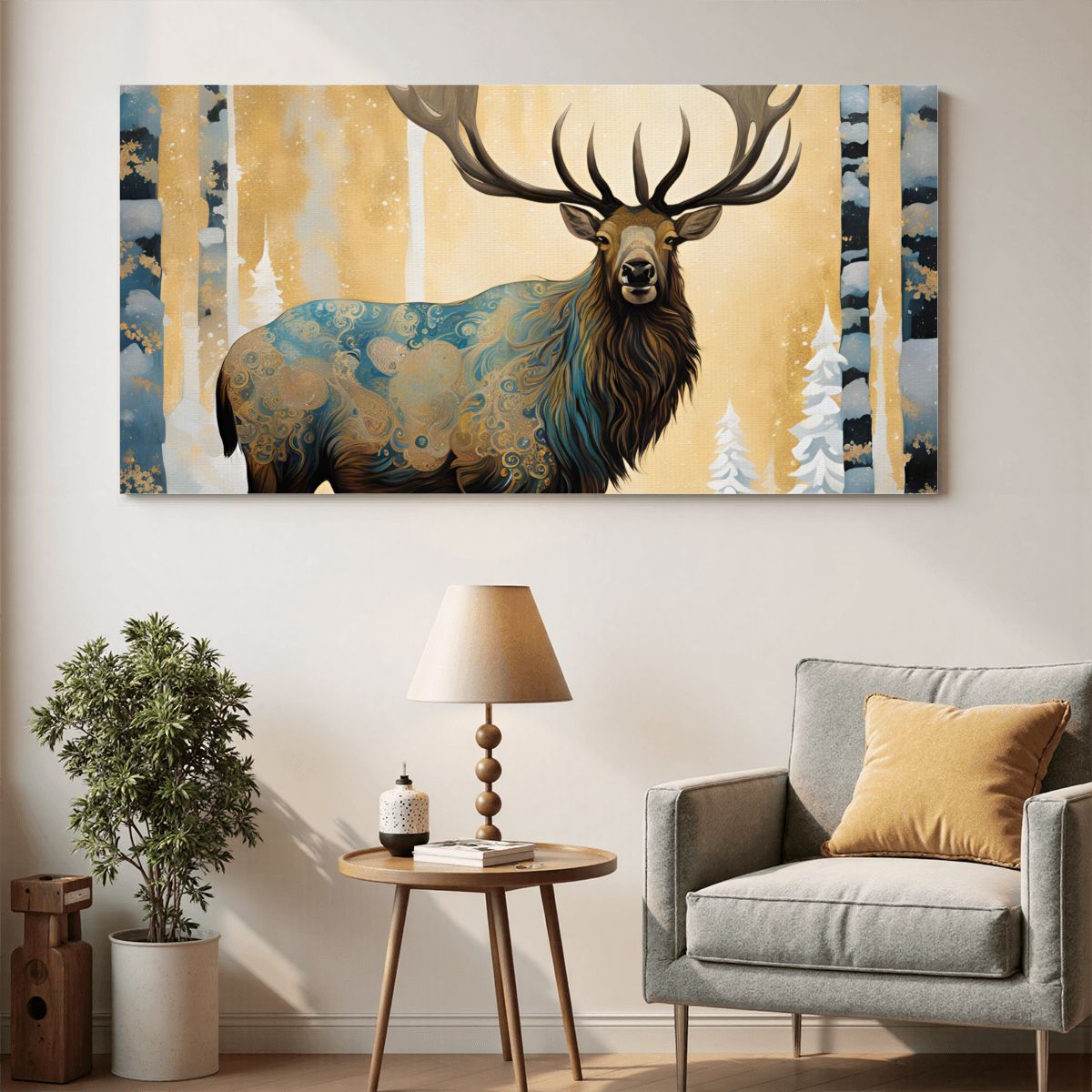 60" x 30" Printed Canvas Fabric Wall Art - No Frame (Made in USA)