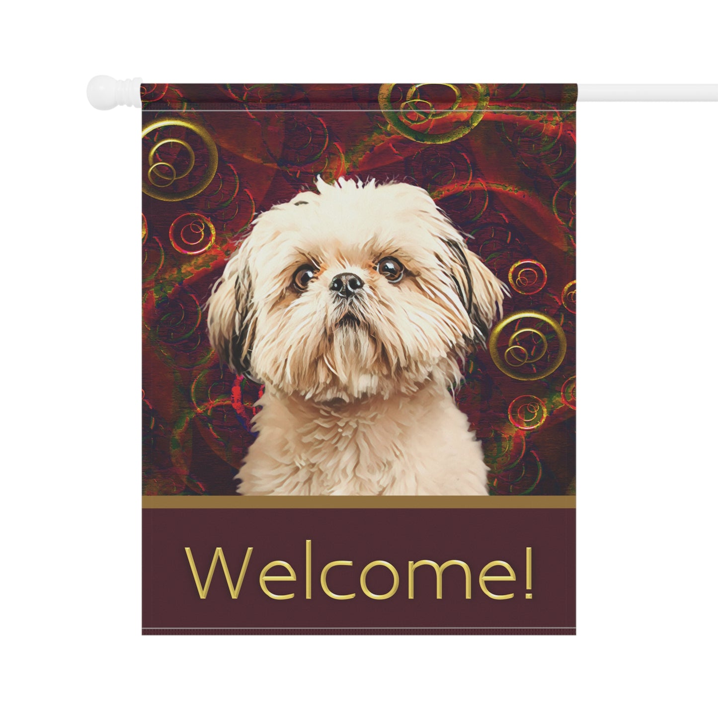 Shih Tzu Welcome 2-Sided Garden & House Flag/Banner