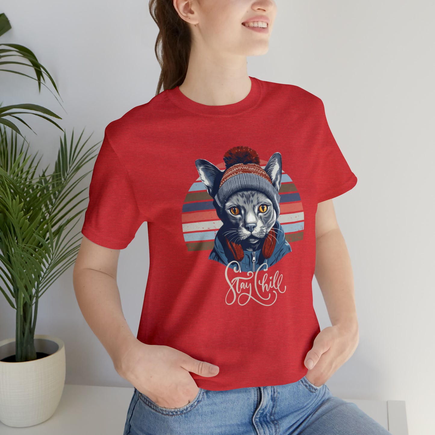 Stay Chill Russian Blue Unisex Jersey Short Sleeve Tee