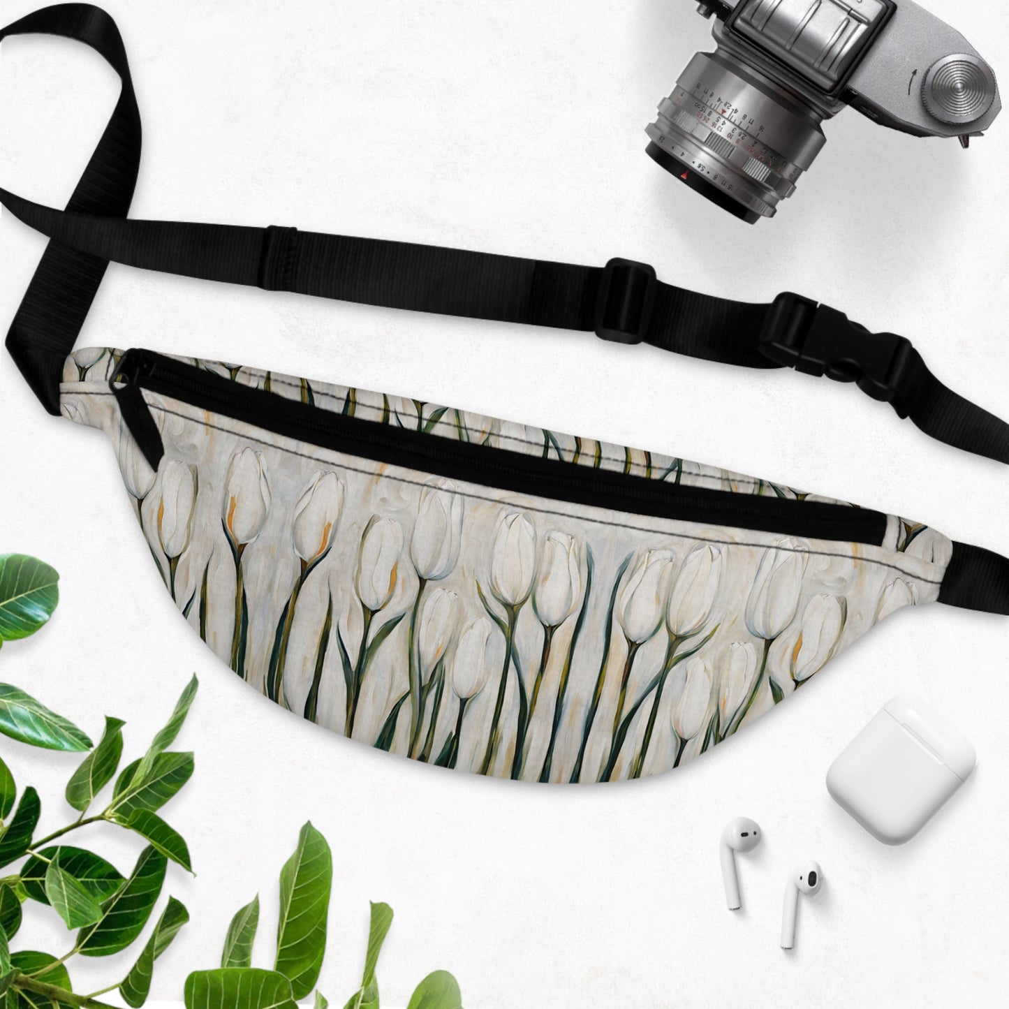 White Tulips Fanny Pack