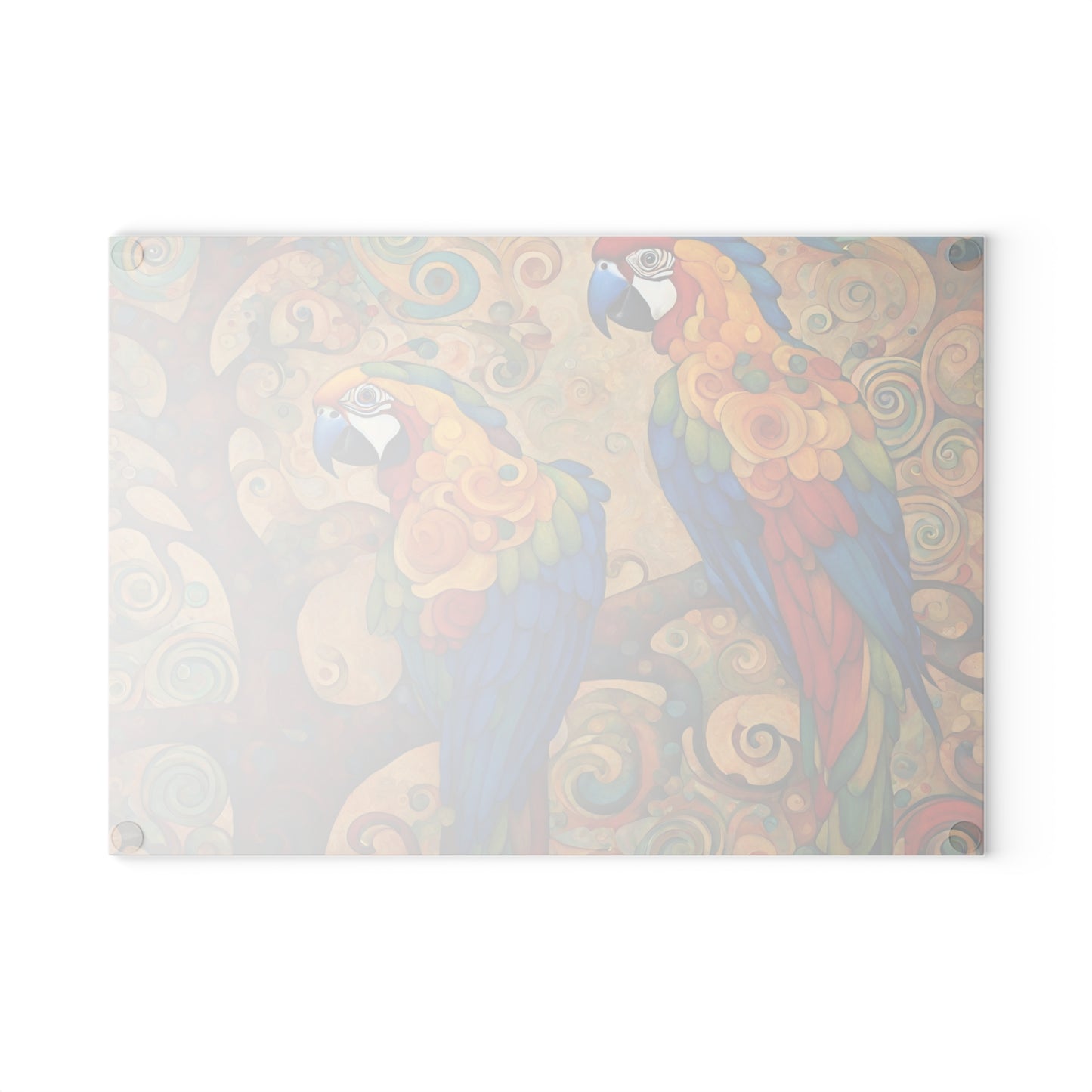 Parrot Duo Tempered Glass Cutting Board