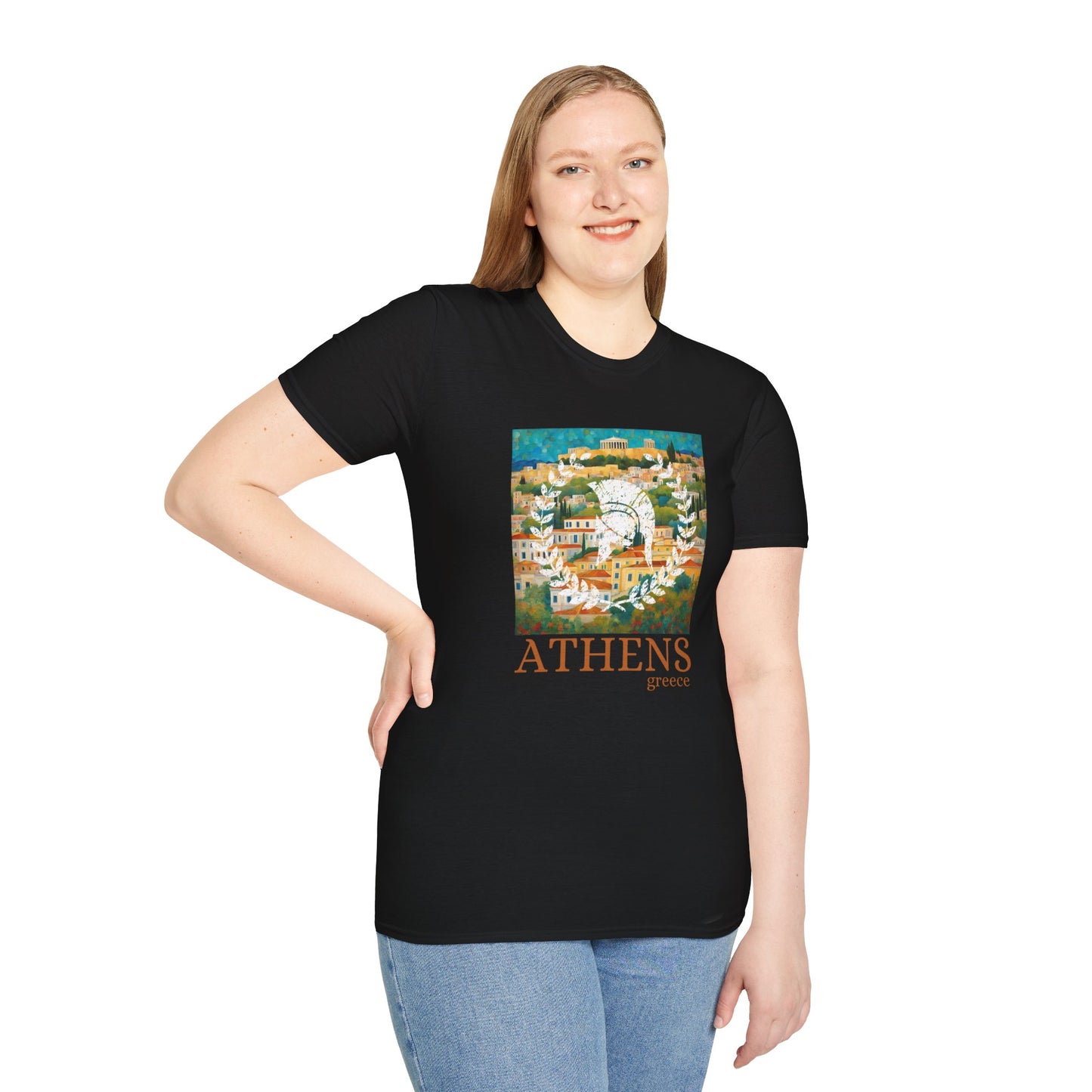 Athens Greece Travel Art Unisex Softstyle T-Shirt