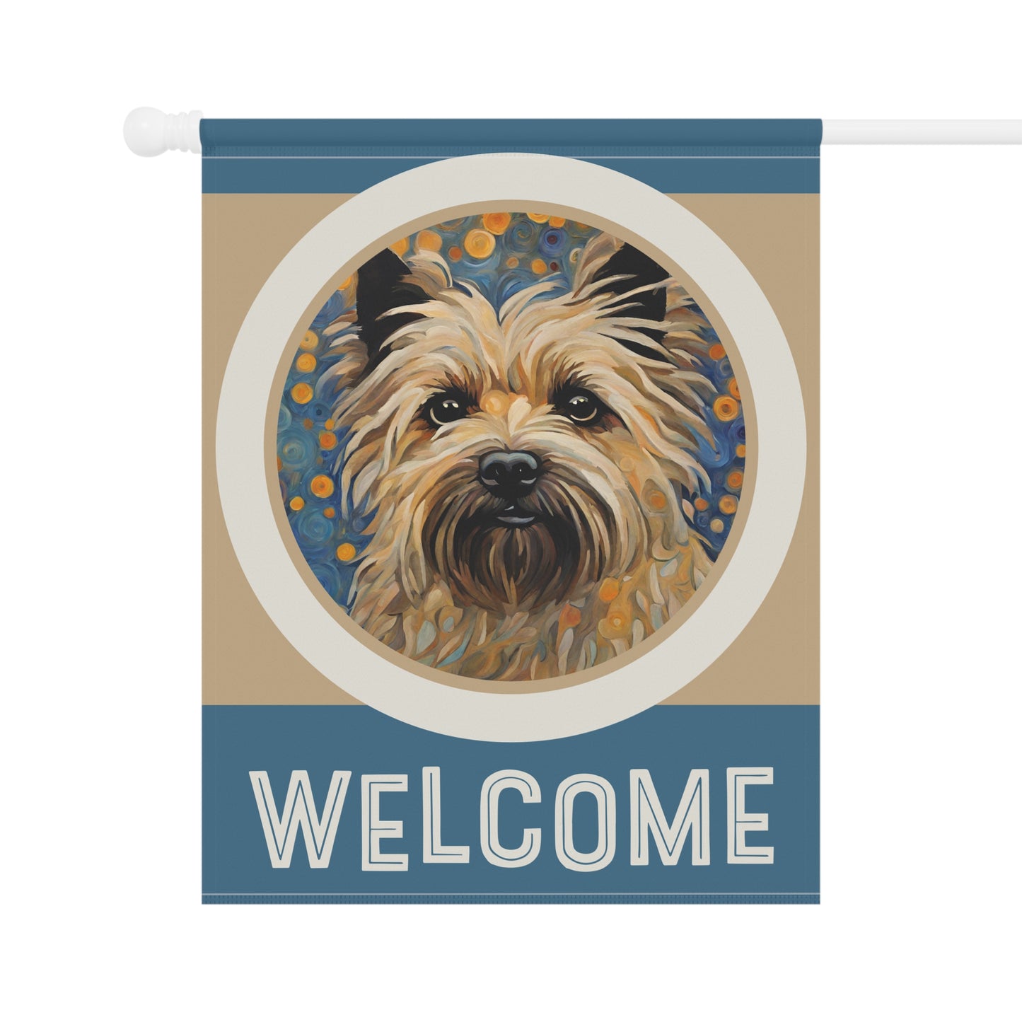 Cairn Terrier Welcome 2-Sided Garden & House Flag/Banner