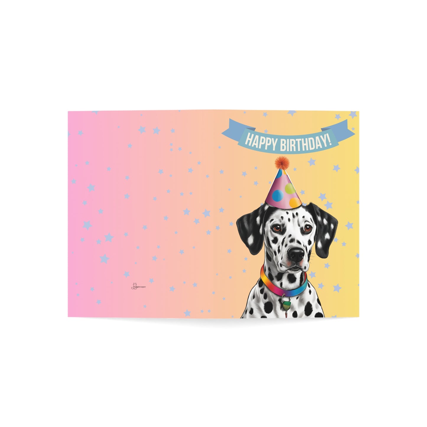 Dalmatian Happy Birthday 5 x 7 Greeting Cards (10 Pack)