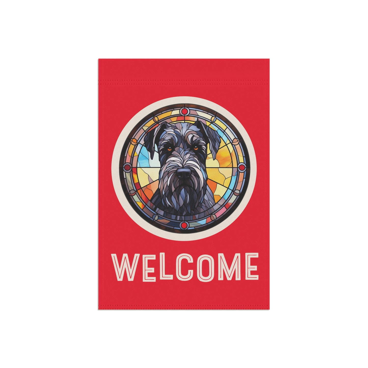 Giant Schnauzer Welcome 2-Sided Garden & House Flag/Banner