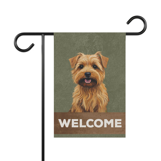 Norfolk Terrier Welcome 2-Sided Garden & House Flag/Banner