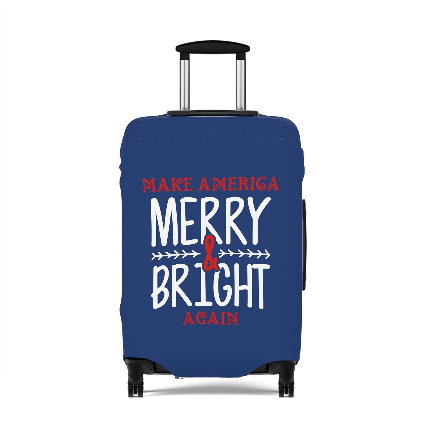 Bold Make America Merry & Bright Again Royal Luggage Cover