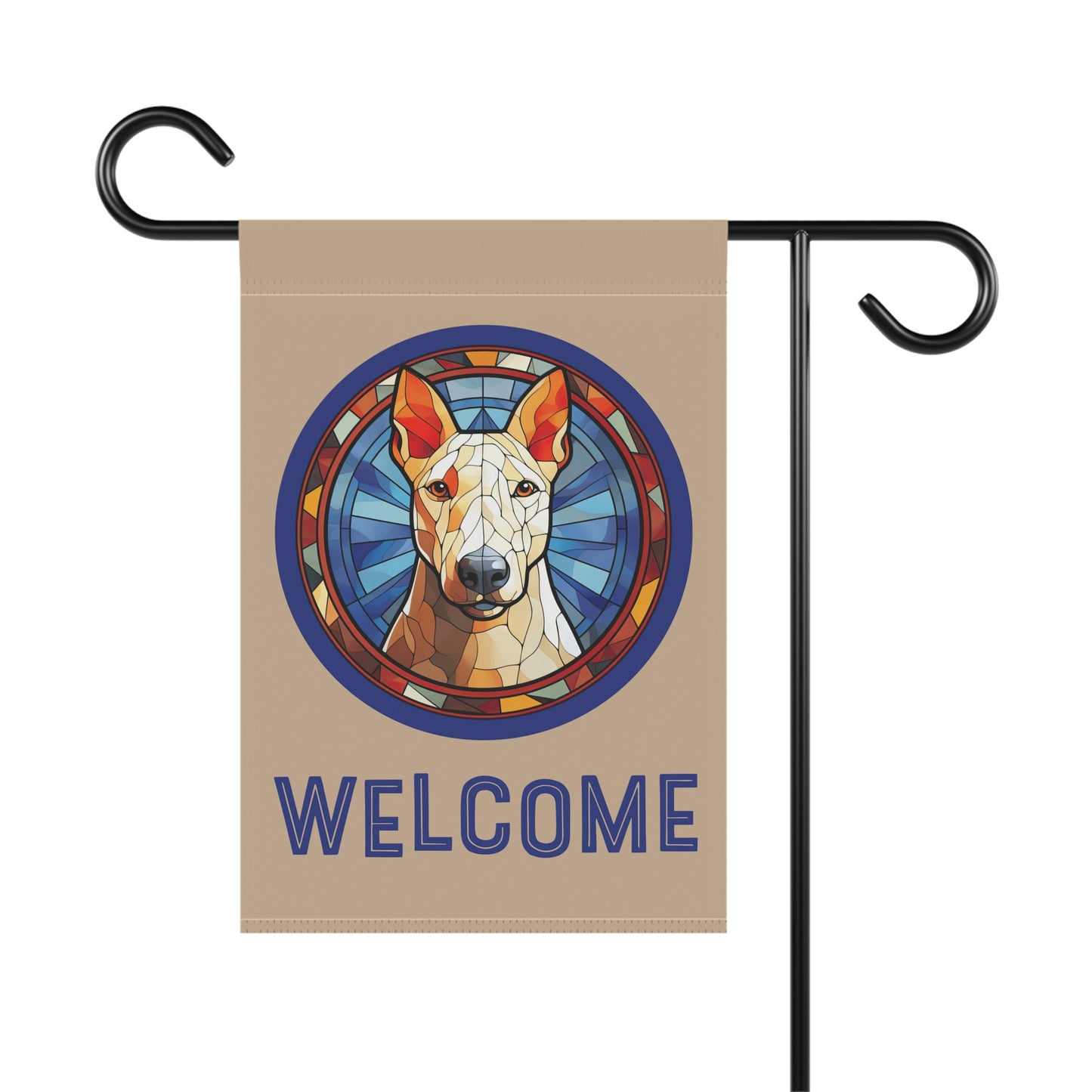 Bull Terrier Welcome 2-Sided Garden & House Flag/Banner