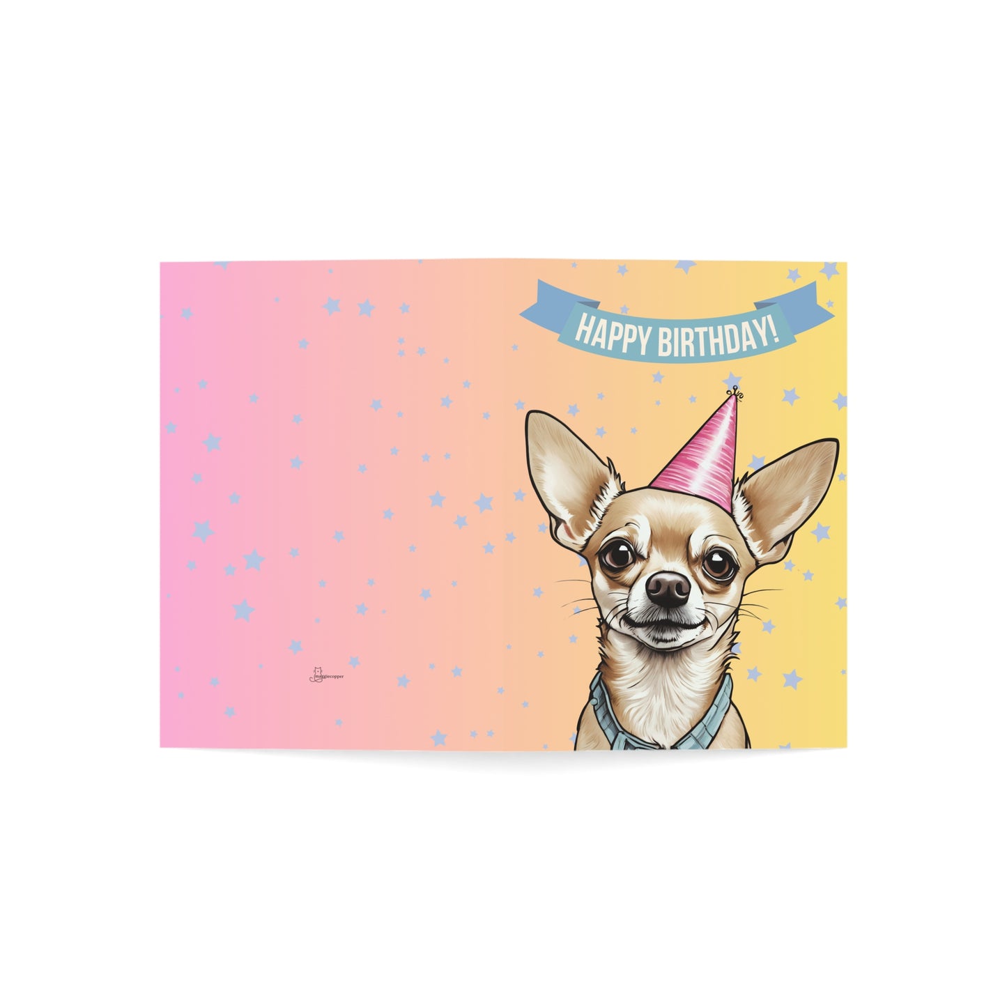 Chihuahua Happy Birthday 5 x 7 Greeting Cards (10 pack)