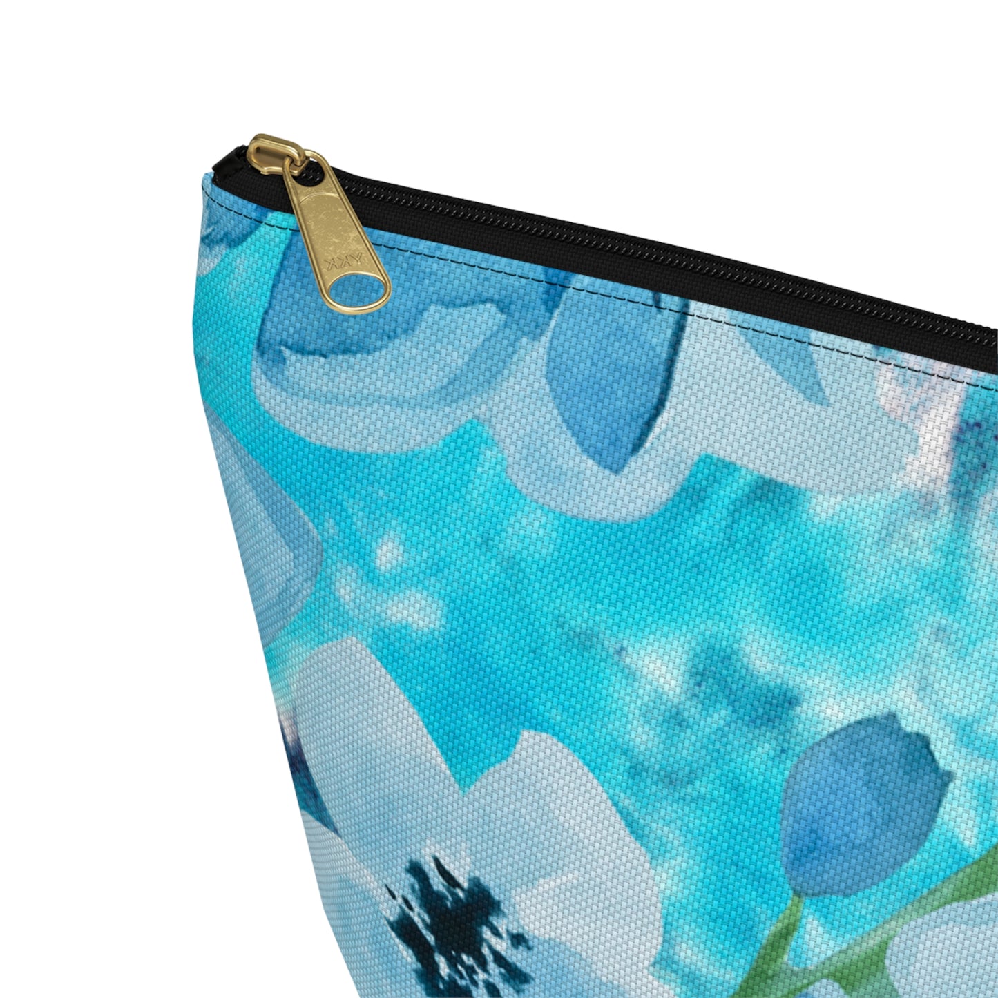 Nordic Floral Makeup Accessory Pouch w T-bottom