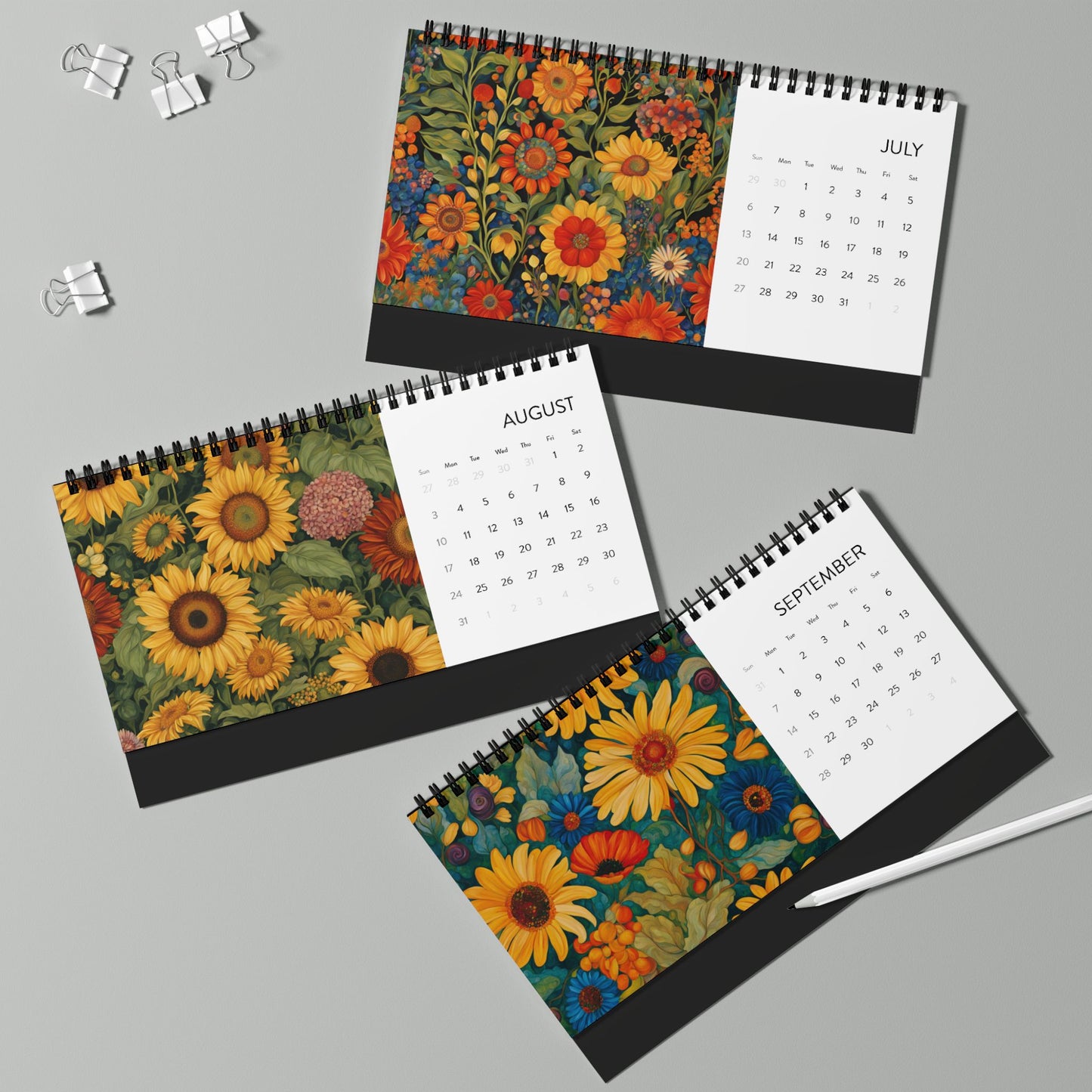 A Year of Flowers 2025 Desktop Calendar