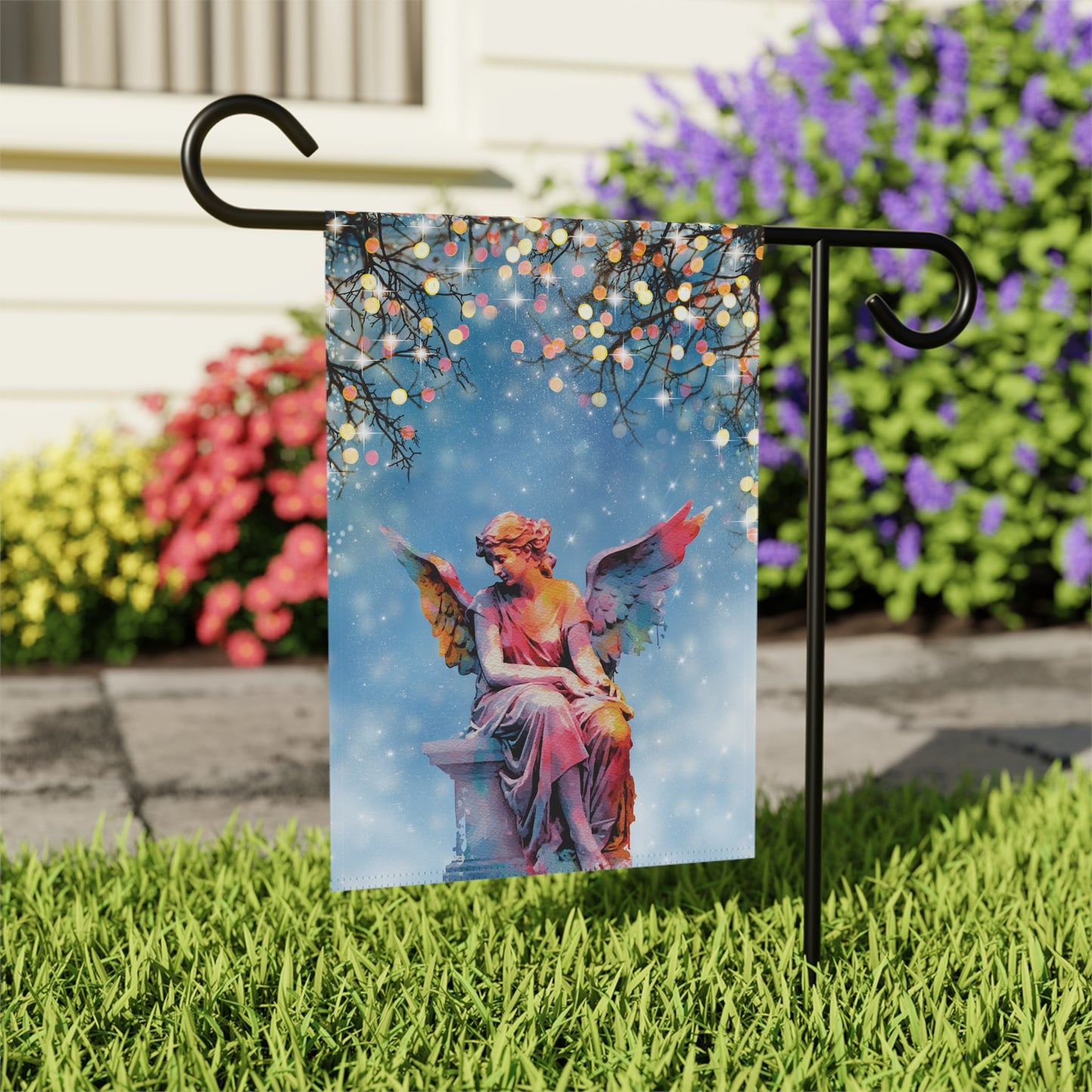 Garden Angel Statue 2-Sided Garden & House Banner