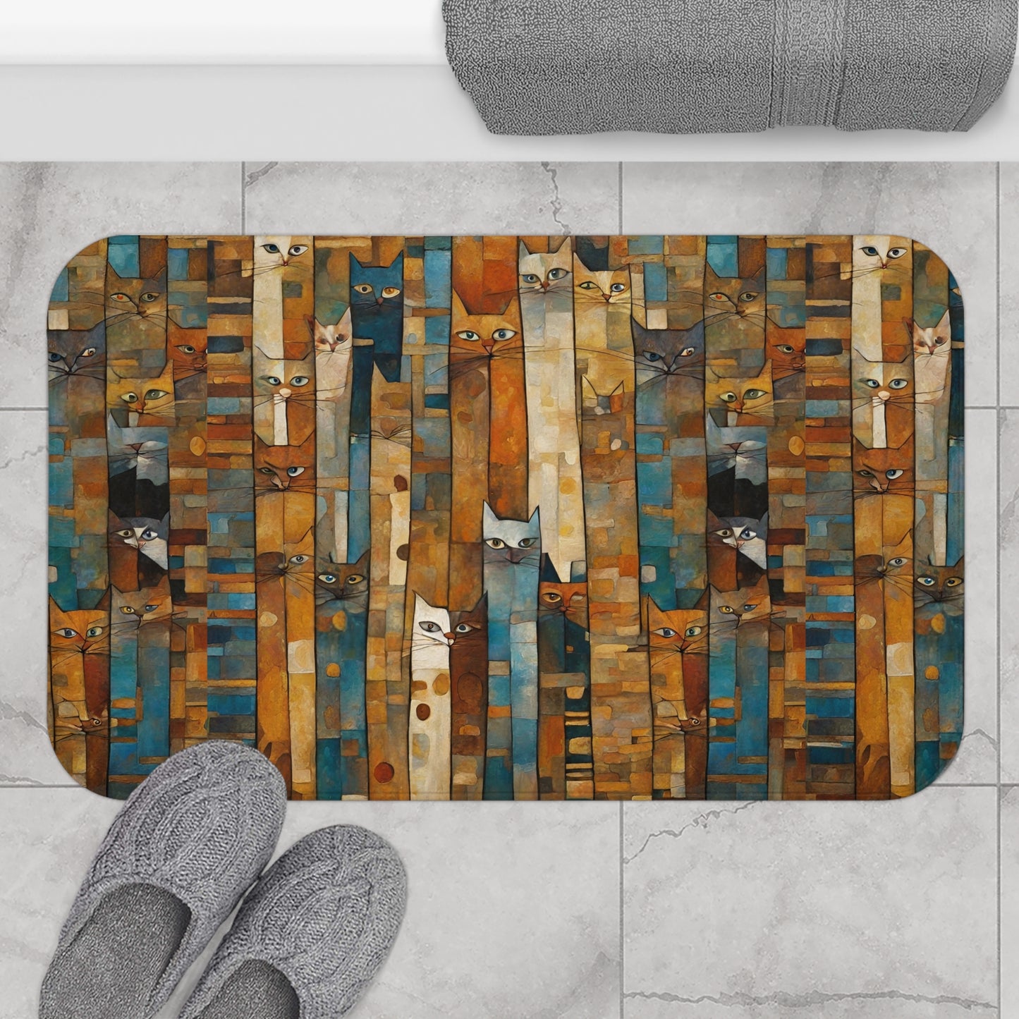 Board Cats Microfiber Bath Mat