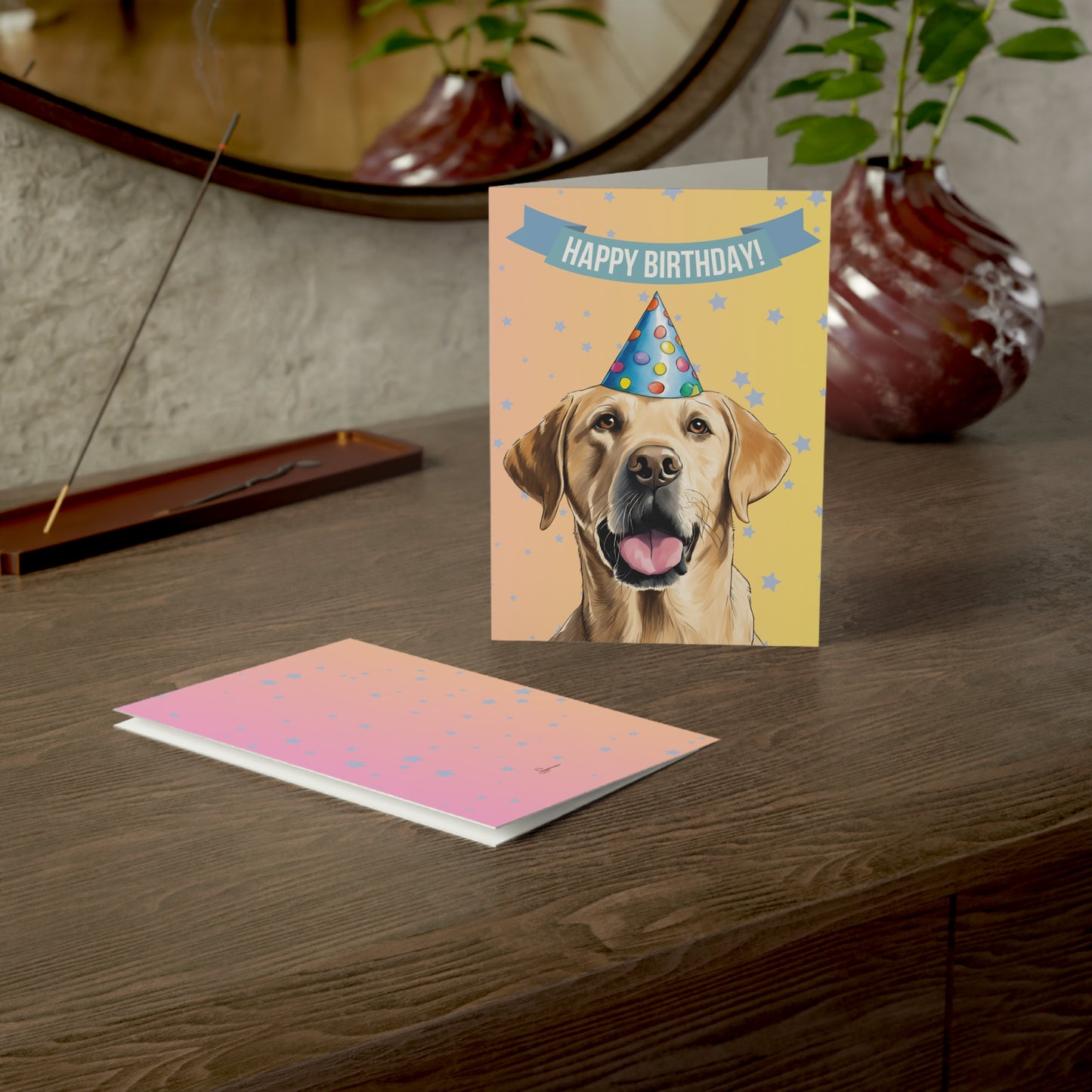 Labrador Happy Birthday 5 x 7 Greeting Cards (10 Pack)