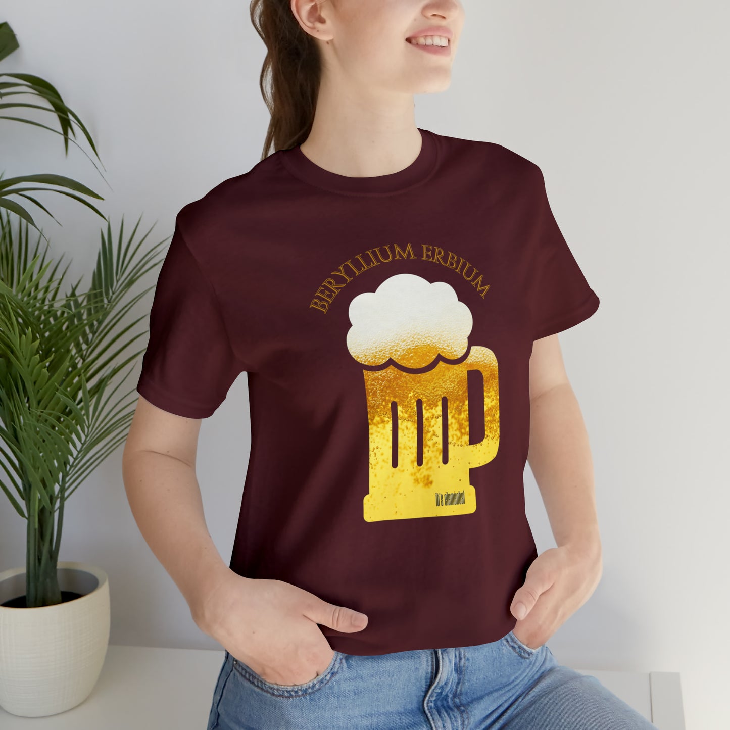 Beryllium Erbium It's Elemental Beer Unisex Jersey Short Sleeve Tee