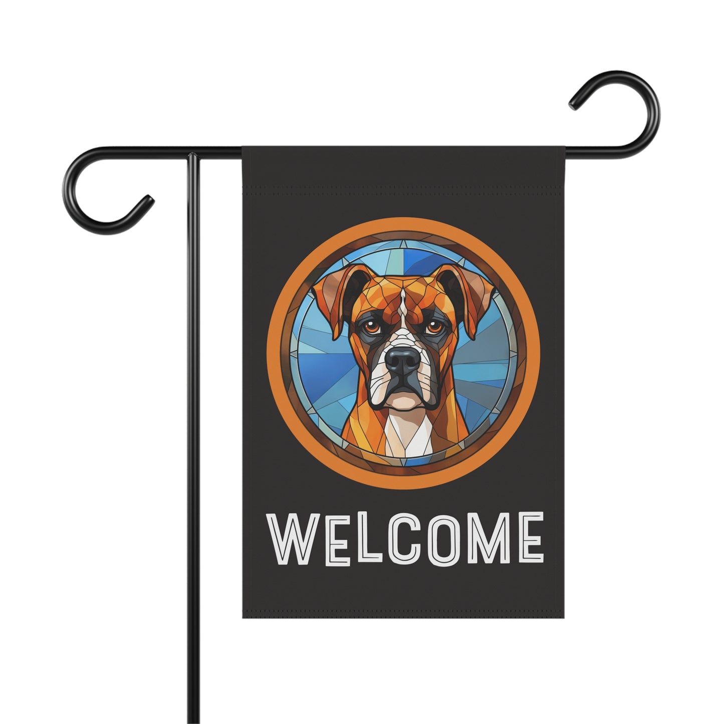 Boxer Welcome 2-Sided Garden & House Flag/Banner