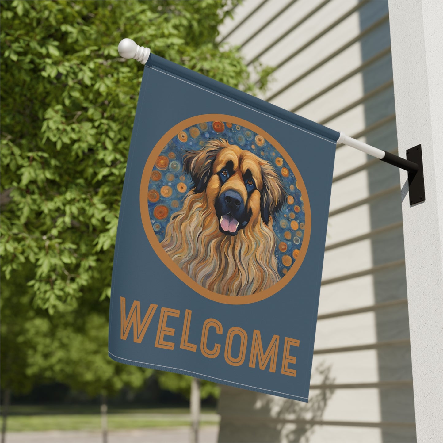 Leonberger Welcome 2-Sided Garden & House Flag/Banner