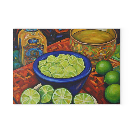 Fiesta Night Tempered Glass Cutting Board