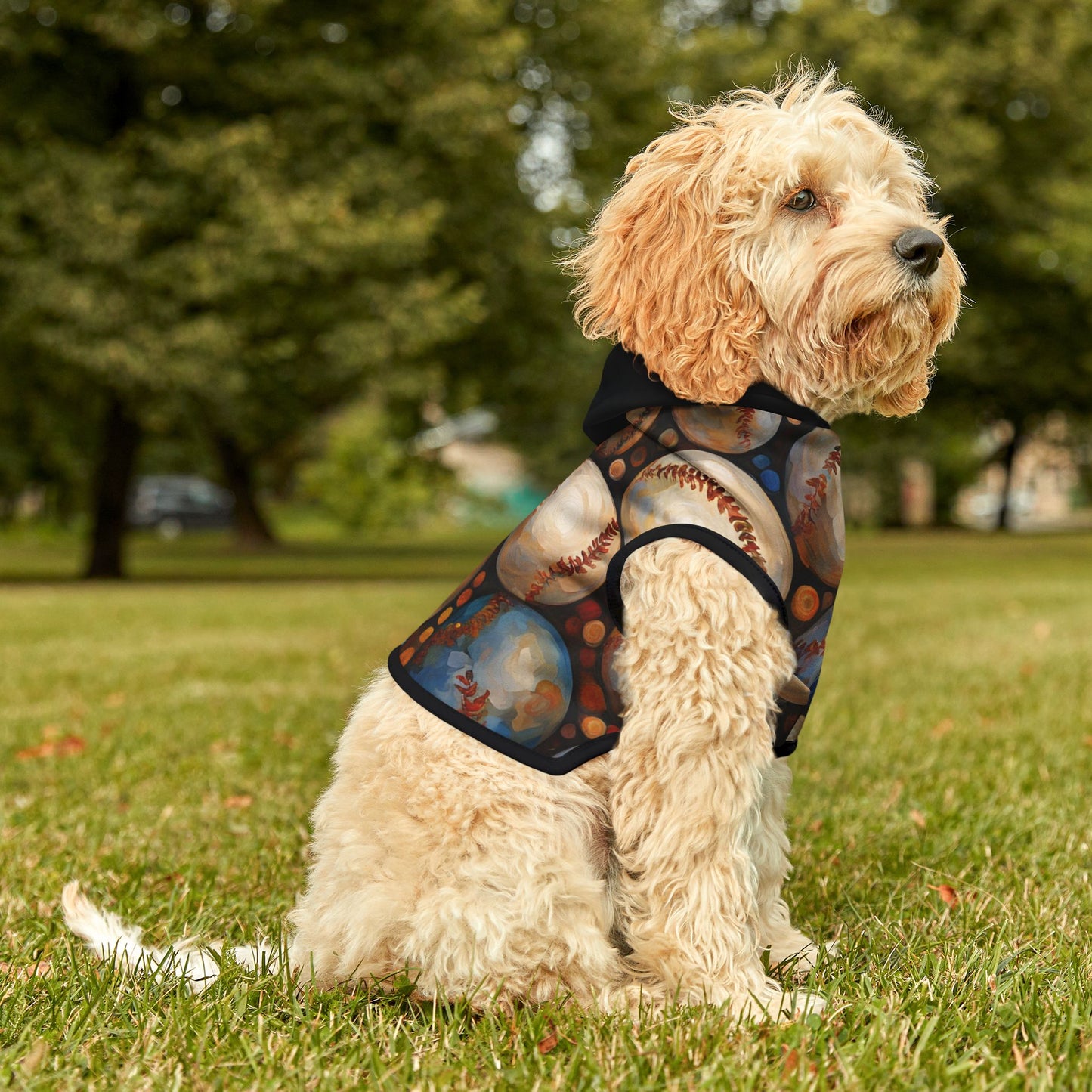 Vintage Baseballs Pet Hoodie