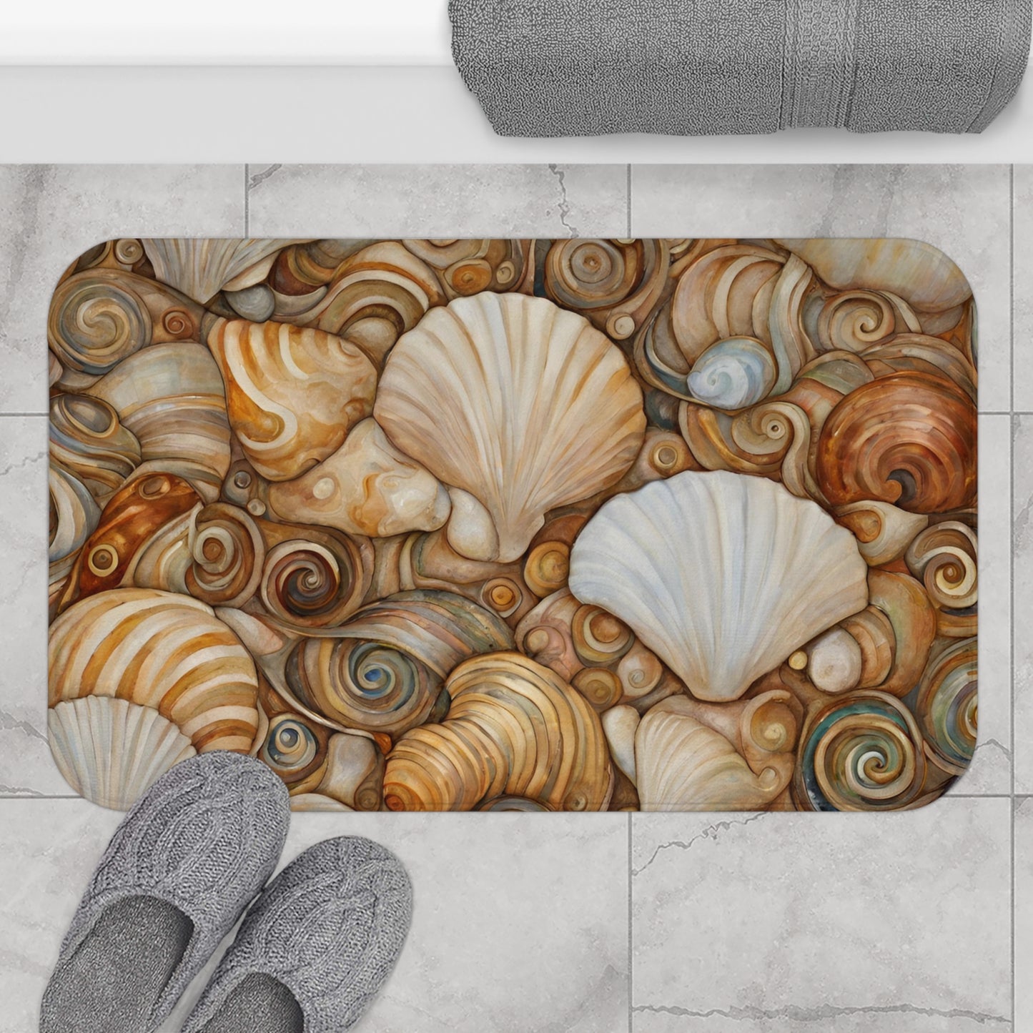 Shell Collection Microfiber Bath Mat