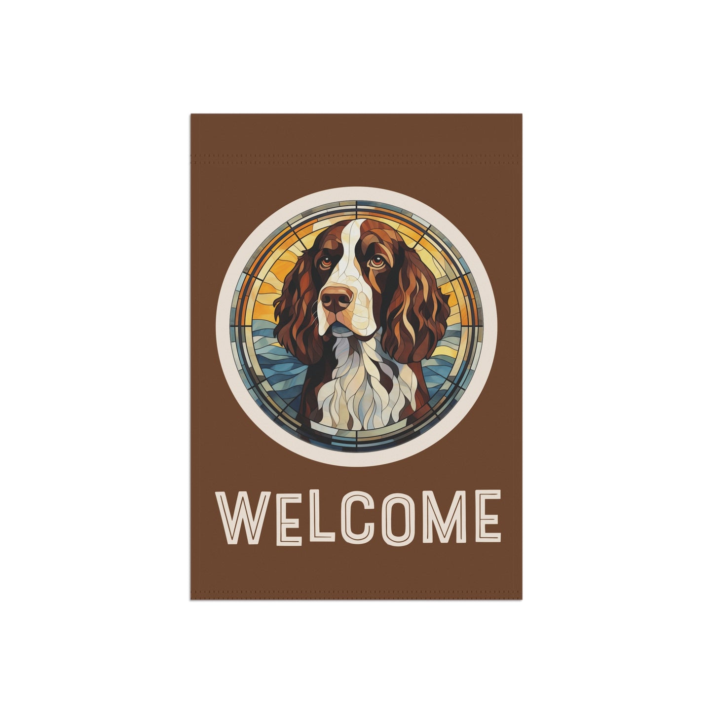 English Springer Spaniel Welcome 2-Sided Garden & House Flag/Banner