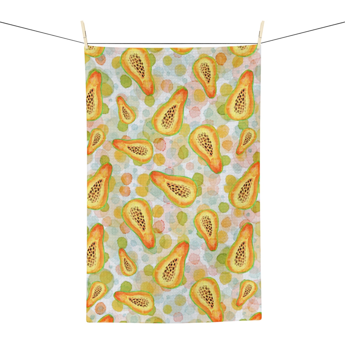 Peppy Papaya Microfiber Tea Towel