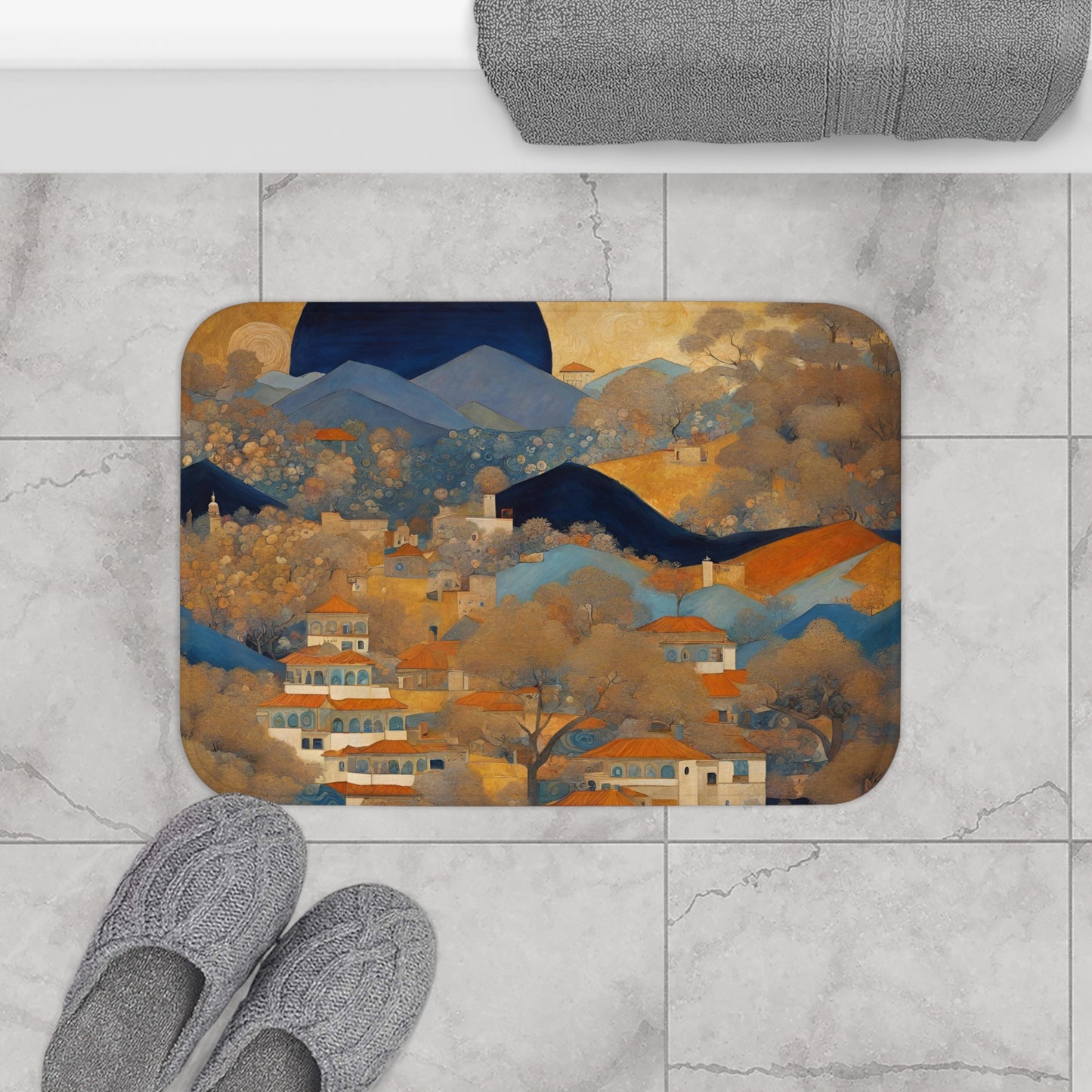 Moon Rising Microfiber Bath Mat