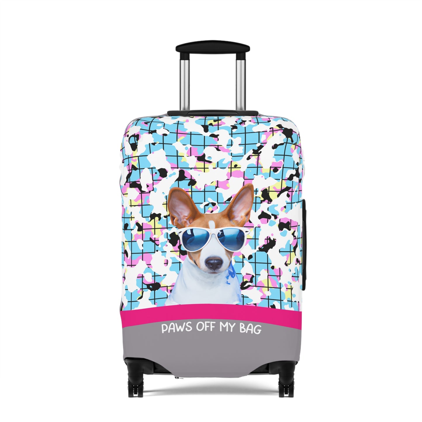 Basenji In Glasses Paws Off My Bag Luggage Cover