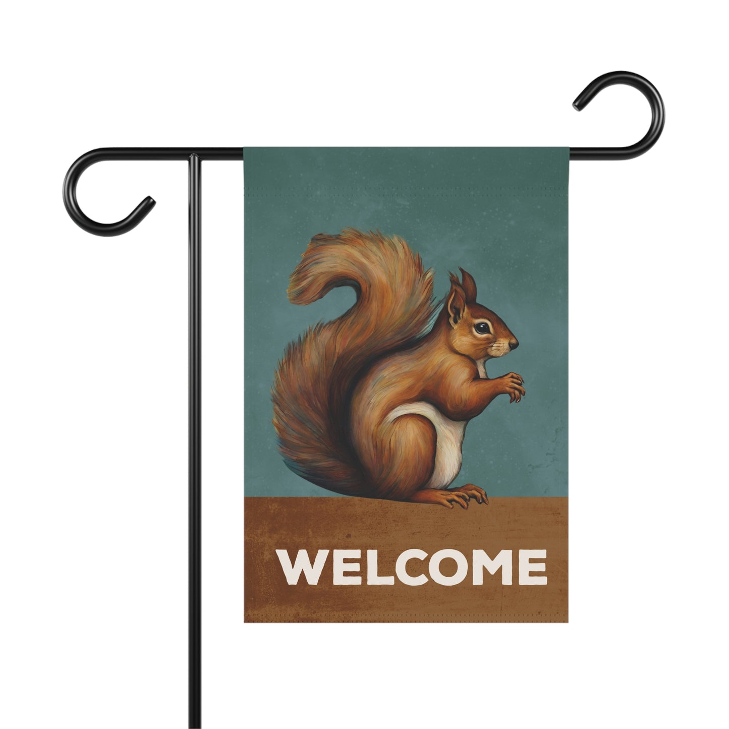 Squirrel Welcome 2-Sided Garden & House Flag/Banner