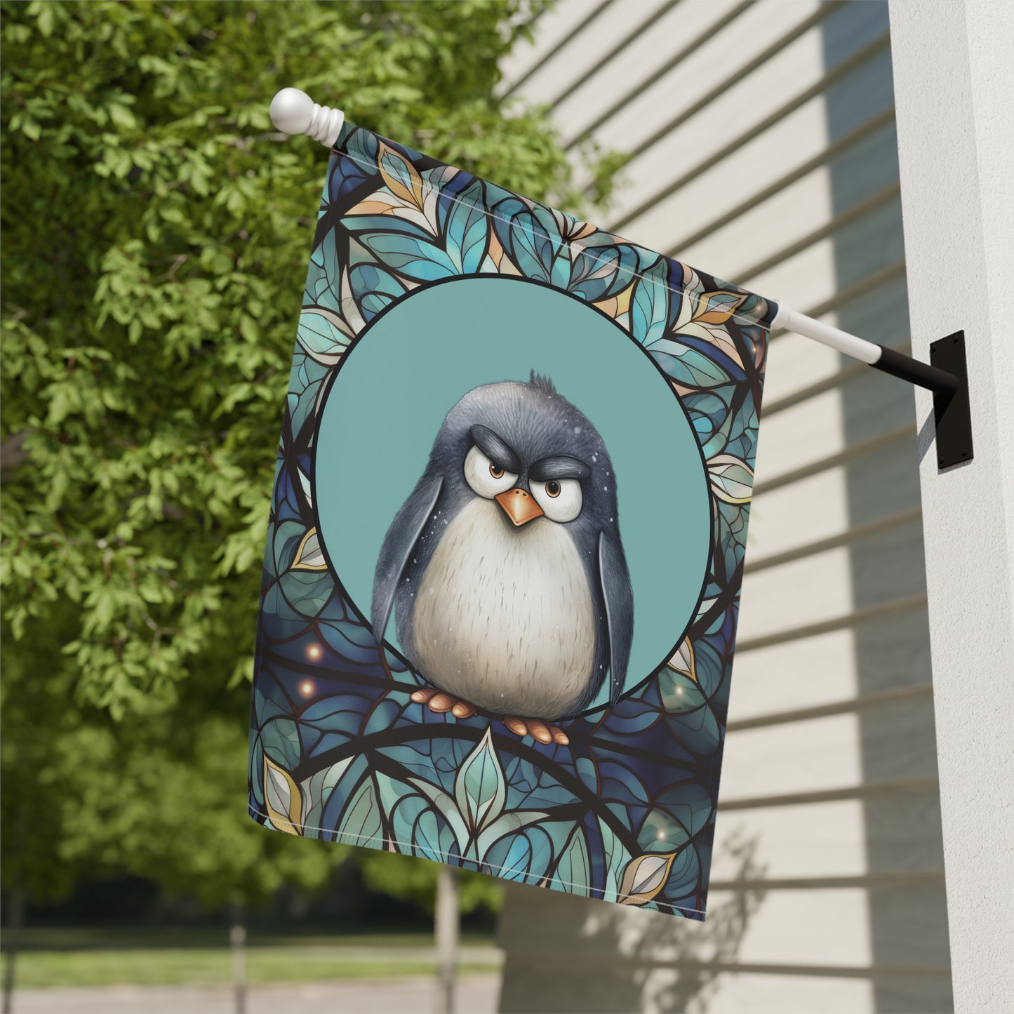 Mister Penguin 2-Sided Garden & House Flag/Banner