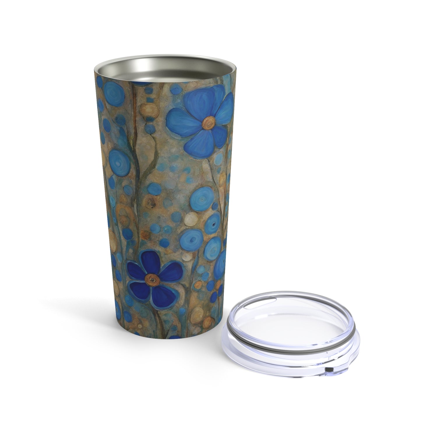 Blue Floral Pop Stainless Steel Tumbler 20oz