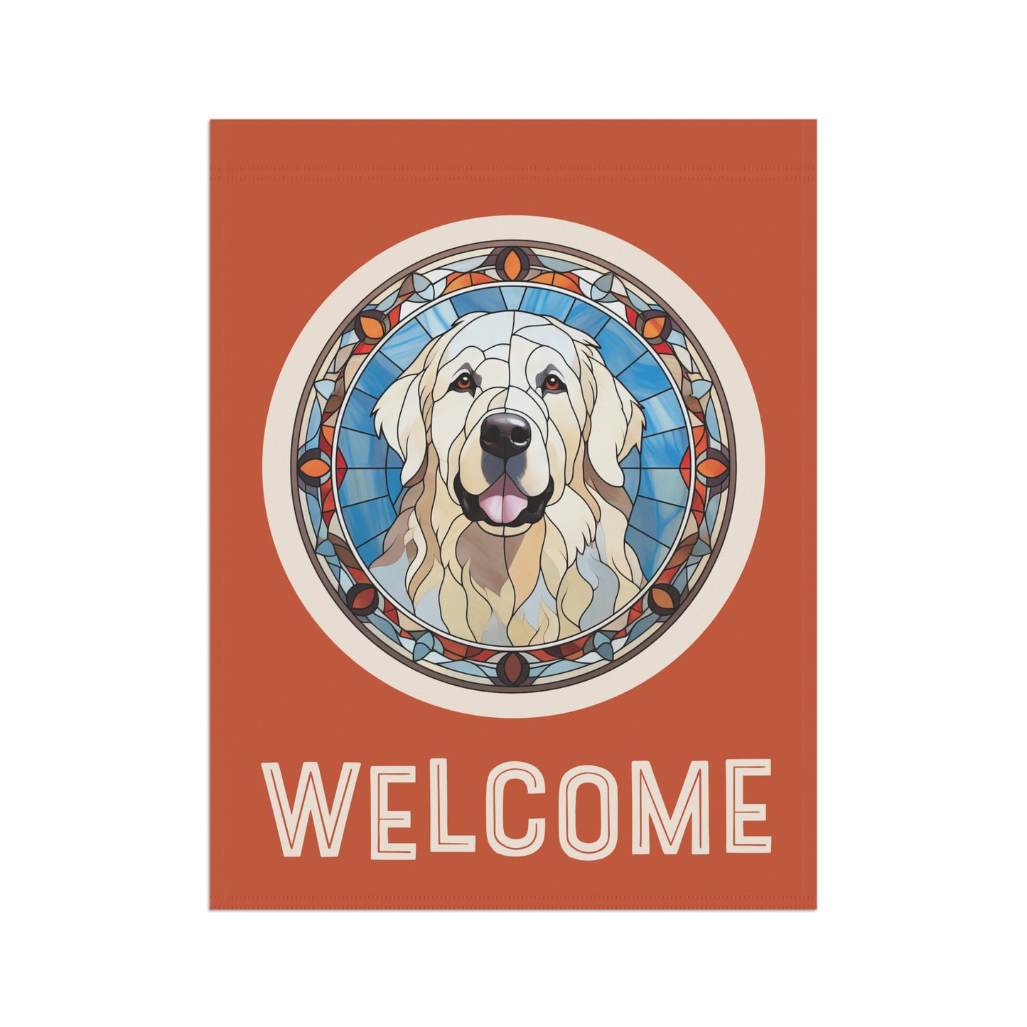 Great Pyrenees Welcome 2-Sided Garden & House Flag/Banner