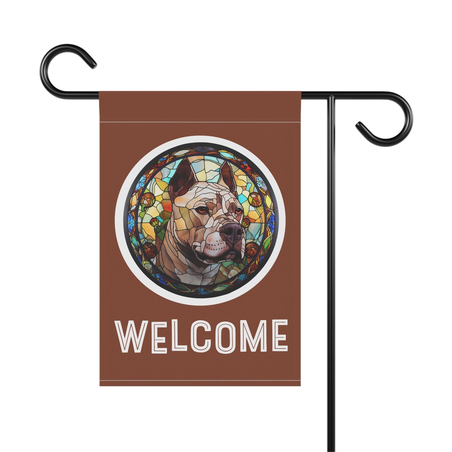 Pitbull Welcome 2-Sided Garden & House Flag/Banner